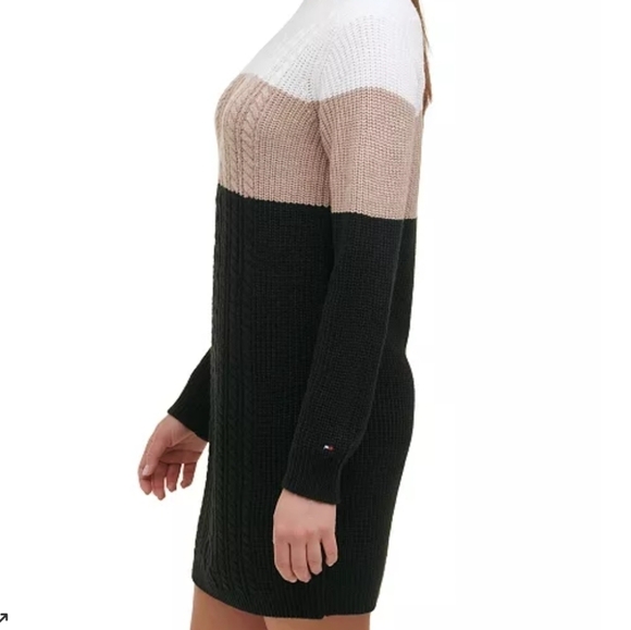 Tommy Hilfiger Sweater Dress Color block NWOT - Picture 3 of 7